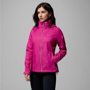 Columbia Women's Switchback IV Jacket Windbreaker Rain Jacket Fuschia Pink Large